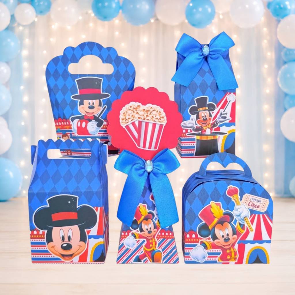 Kit Caixinhas CIRCO MICKEY para festa infantis lembrancinhas de aniversario mimos decoração personalizados do tema