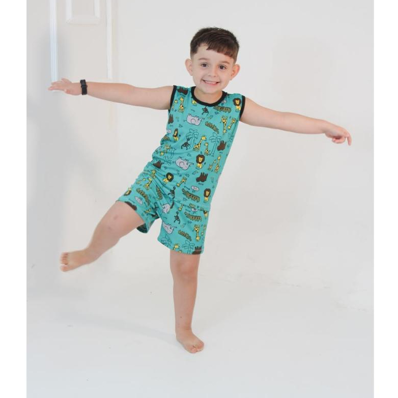 Pijama Menino Regata Masculino  Verão Estampado 1 ao 12 Anos