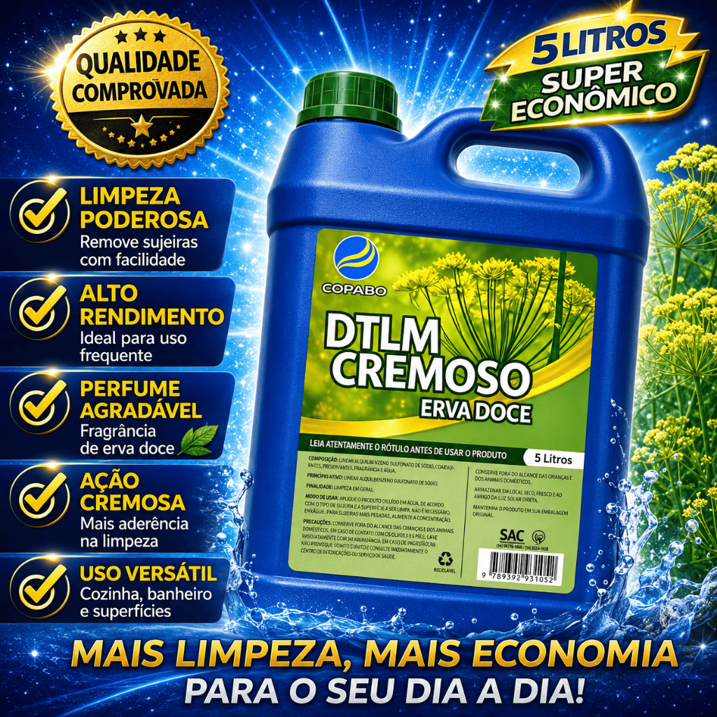 Sabonete Grande Líquido ERVA DOCE  5 Litros Cremoso