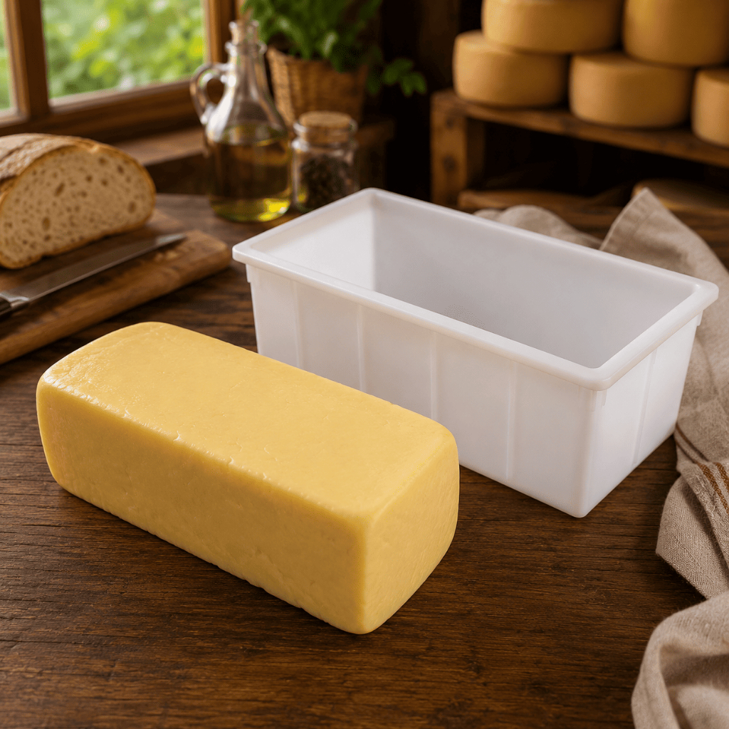 Forma para Queijo Muçarela Retangular Plástica Molde Produção de Queijos Grau Alimentar Diversos Tamanhos 500g até 4kg