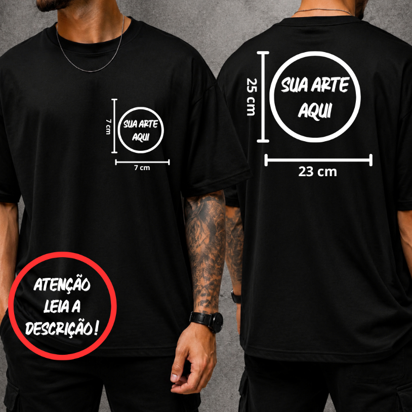 Camiseta Personalizada com sua Logo Blusa Estampa personalizada Uniformes para empresa 100% Algodão Malha 30.1 Penteada
