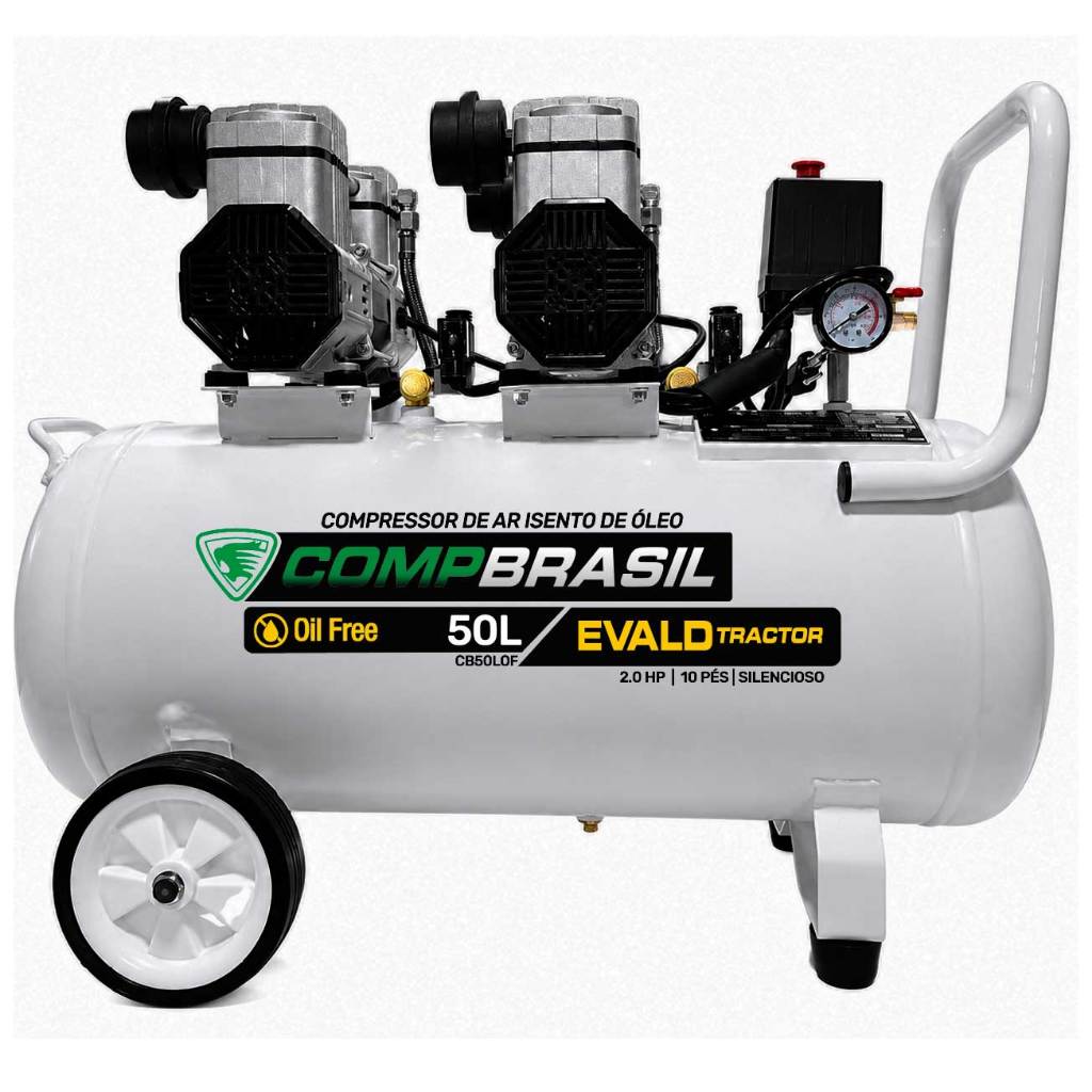 Compressor Port. Isento 10 PES 2,0HP 50L EVALD TRACTOR COMPBRASIL
