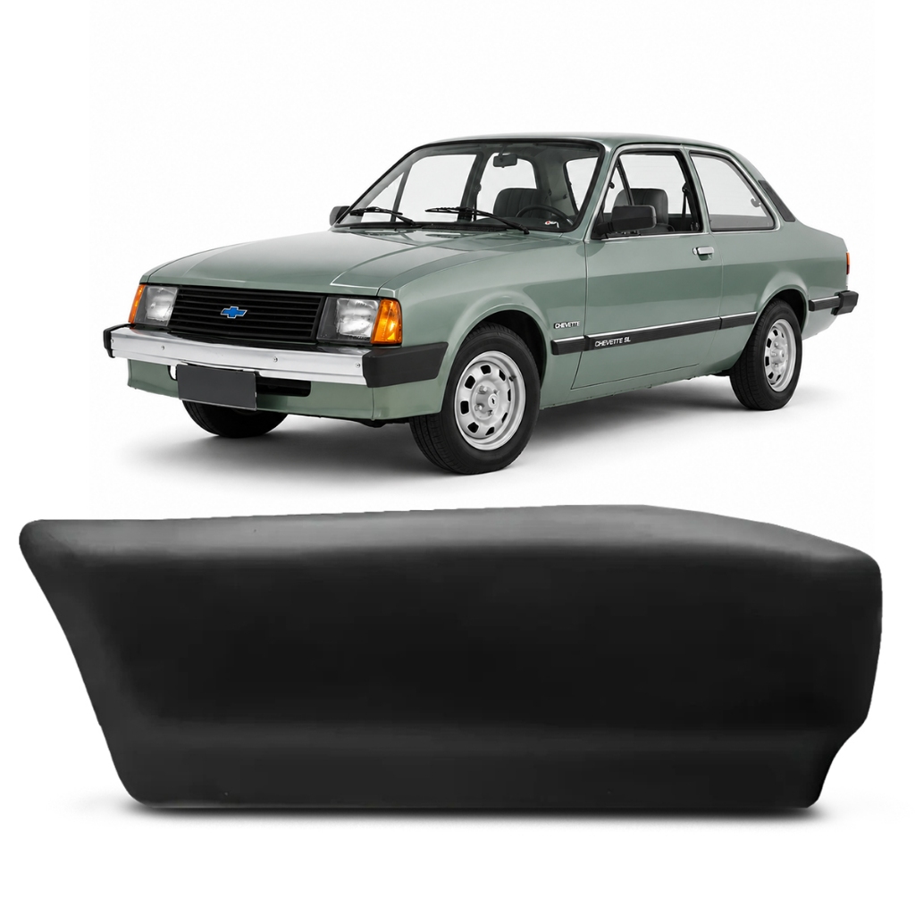 Polaina Dianteira Chevette 83 A 86 Ponteira Preta Parachoque