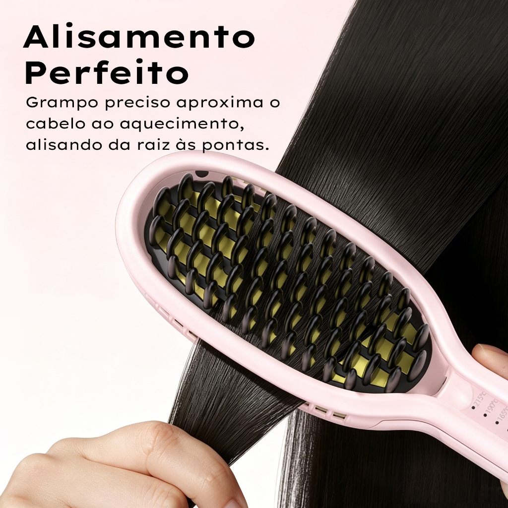 Escova Alisadora Gokoco com placas de íons — foto 4