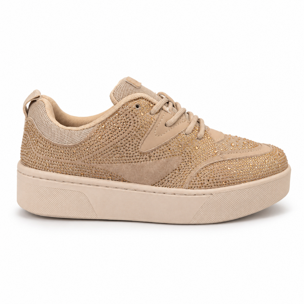 Tênis Feminino Ramarim 2583141 Strass Pedrarias Plataforma Flatform Casual Original
