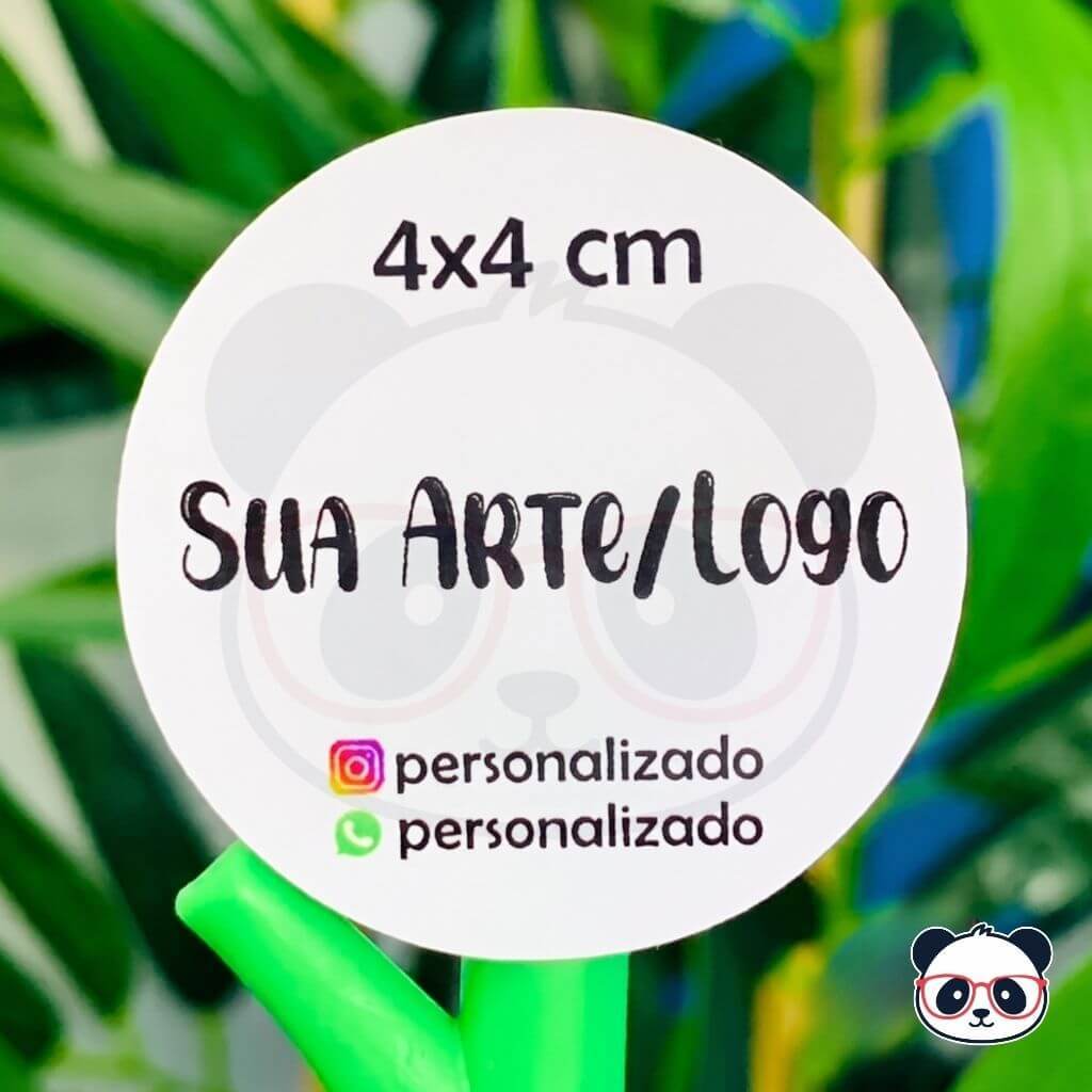 Adesivos Personalizados 4x4 cm Recorte Eletrônico Rótulos com Sua Logo ou Arte