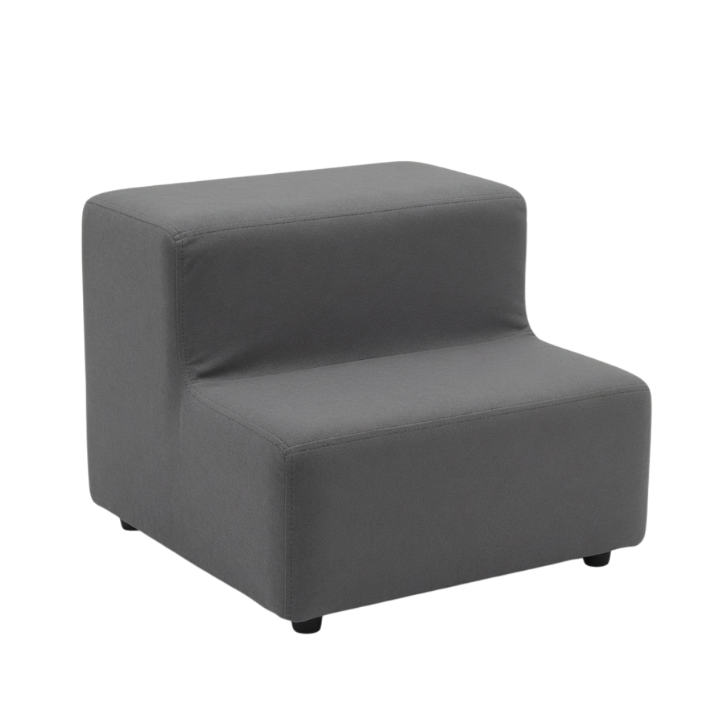Escada Estofada Escadinha 2 Degraus Para Pet Gato Cachorro Subir No Sofá Luxo Suede