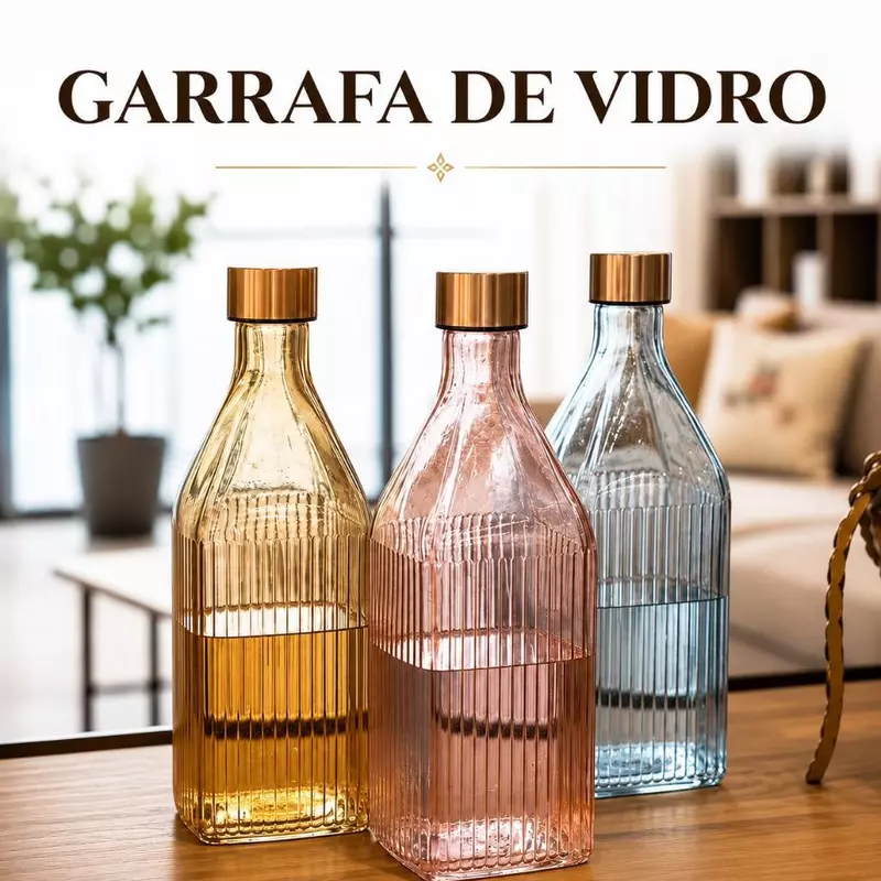 Garrafa de Vidro: 67% OFF! 🥤