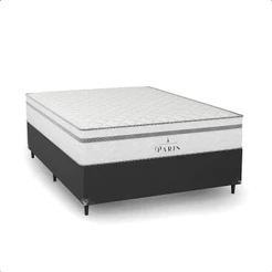 Cama Box Casal + Colchão Paris Molas Ensacadas - Cores - e-Shop Casa