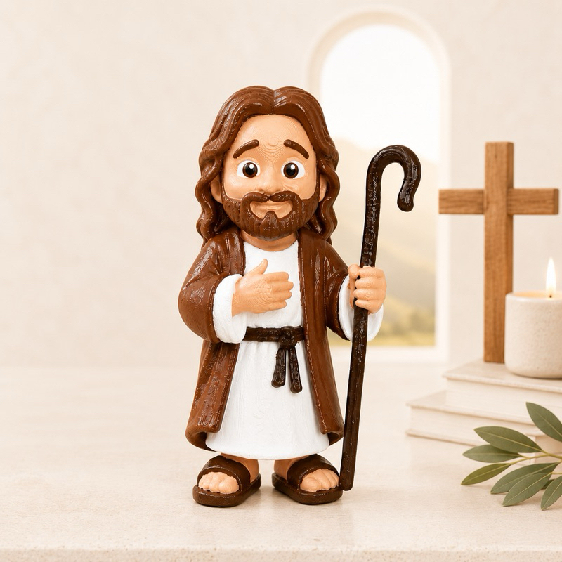 Estatueta de Jesus Cristo Decoração Cristã Imagem Religiosa Enfeite Católico Evangélico Presente Cristão