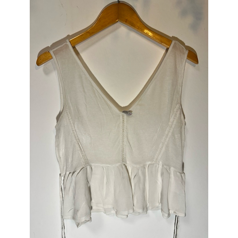 Blusa Malha fina Estampada TAM U branca
