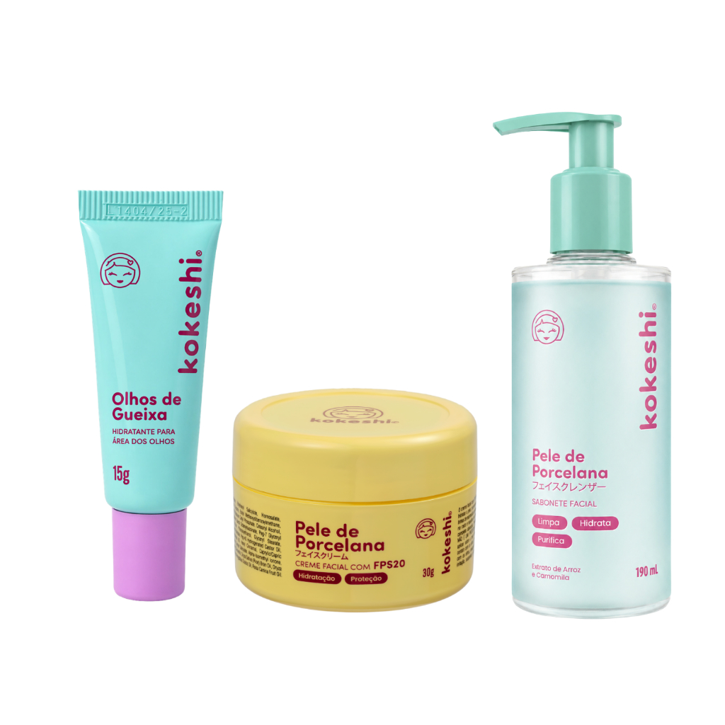 Kit Skincare Limpeza e Hidratação Kokeshi