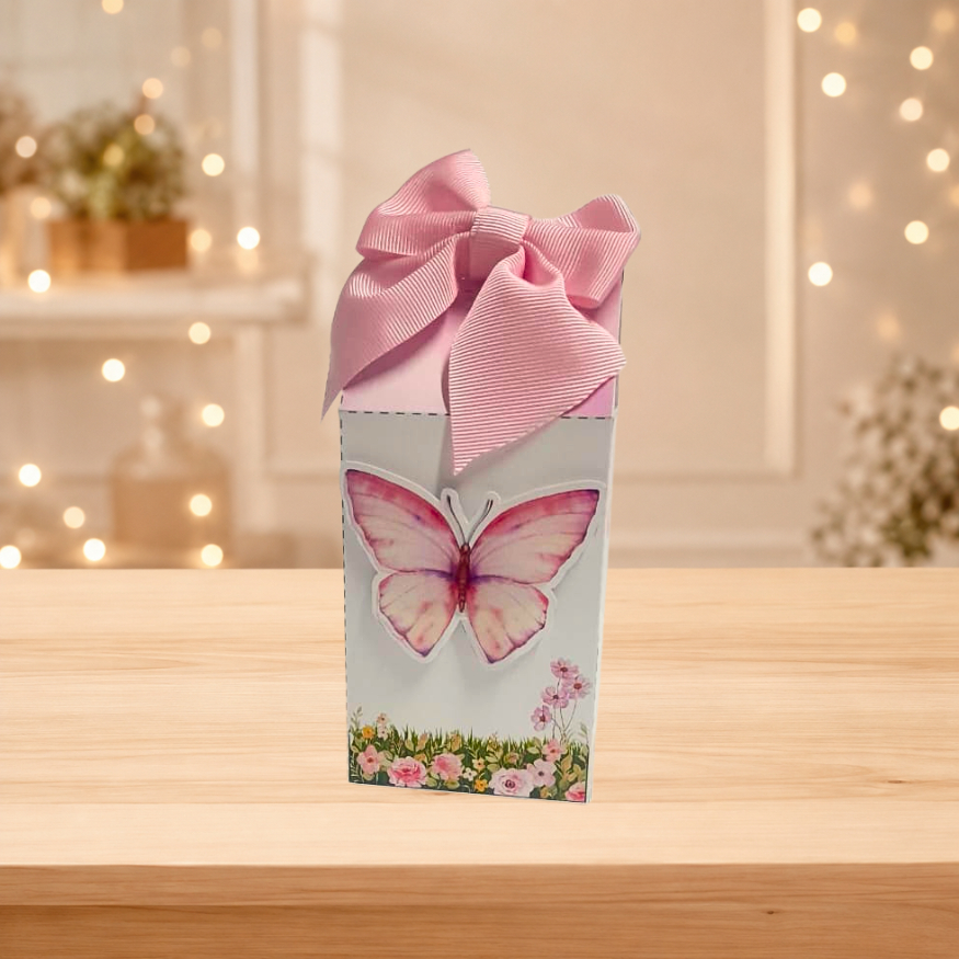 Kit 10 á 30 Caixa Milk Personalizada Jardim Encantado Borboleta - Festa de aniversário lembrancinha