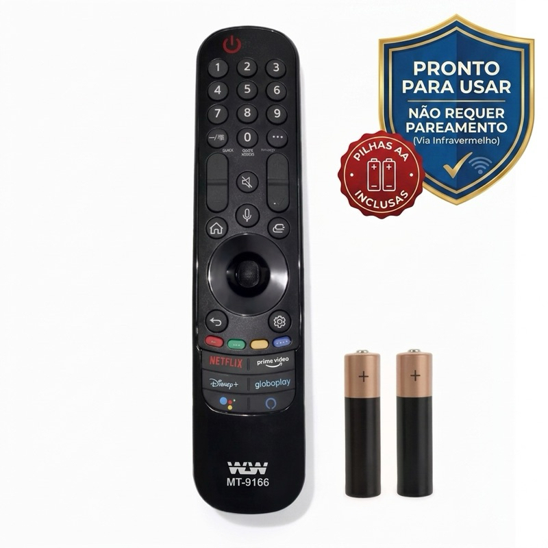 Controle Remoto Smart TV Universal Compatível com TV LG Infravermelho Modelo Magic Sem Voz Com Pilhas Inclusas