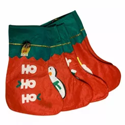 Bota Natalina Tradicional Meia De Natal Pendurar Decoração