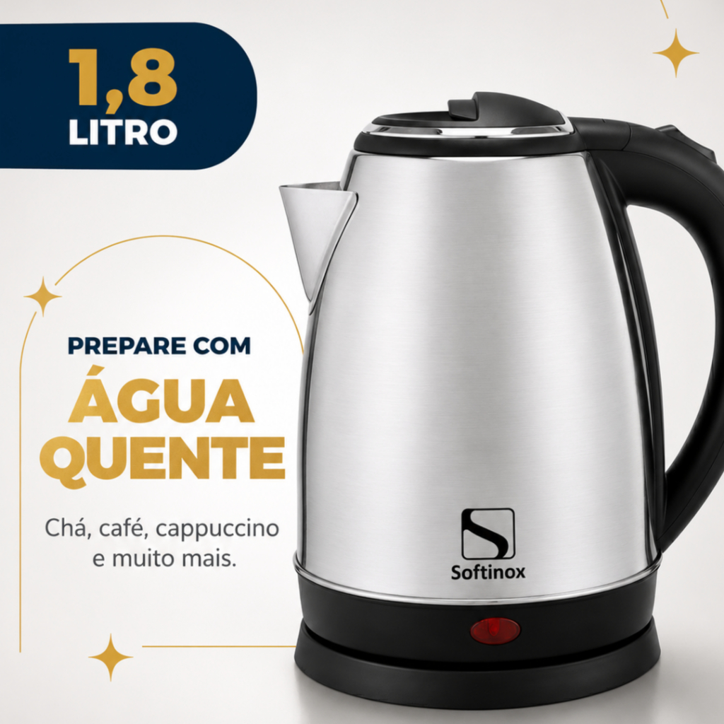 Chaleira Elétrica 1,8L Kit Cozinha Com ou Sem Air Fryer 4,2L + Sanduicheira Elétrica Grill 127V/220V · foto 2