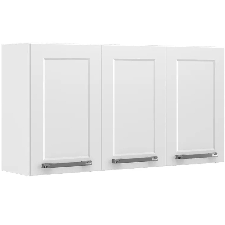 Armário Aéreo Itatiaia Florença 105cm Branco - 3 Portas com Pistão a Gás e Acabamento Premium