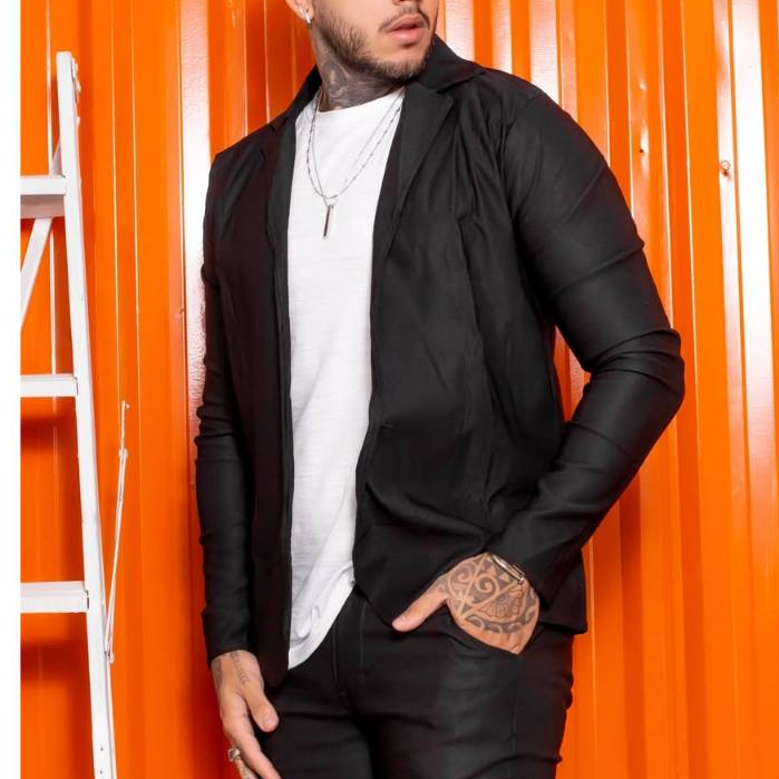 Blazer Masculino Moderno Slim Fit 04% de Lycra