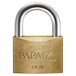 Cadeado Cr20 (20mm) - 2 Chaves - Papaiz Cor Dourado