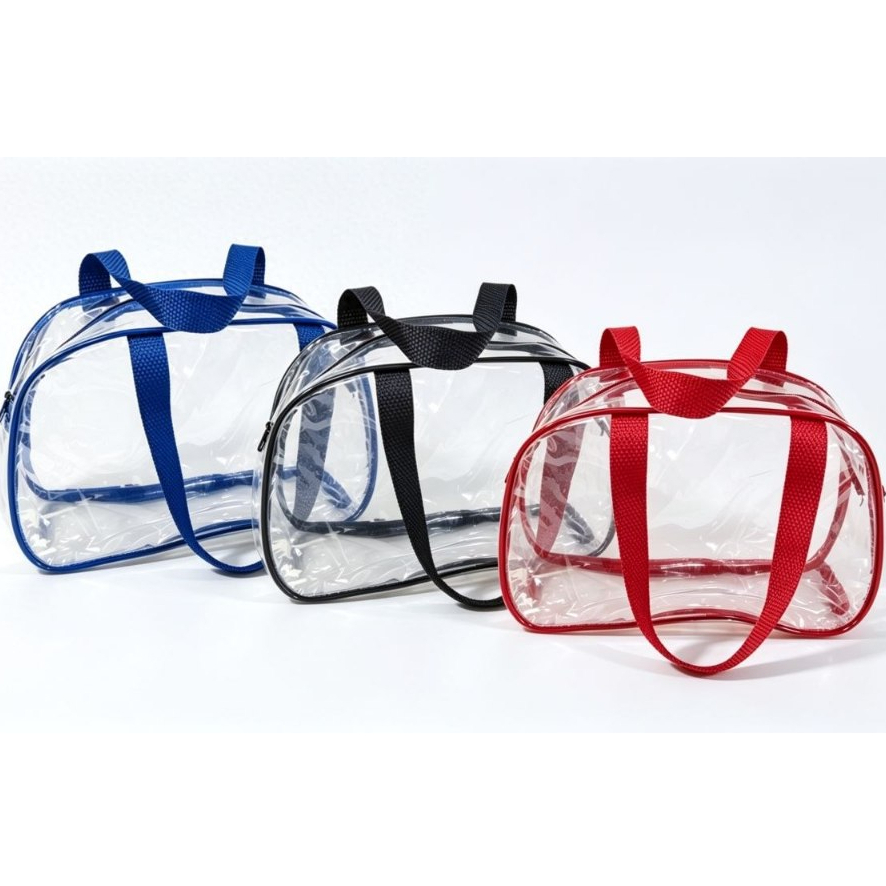 kit c/10 c/25 necessaire transparente cristal multiuso lembrancinha maquiagem