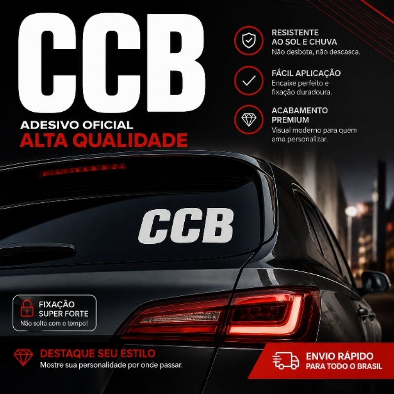 ADESIVO CCB Congregação Cristã ALTA QUALIDADE PARA CARRO MOTO E CAMINHÃO
