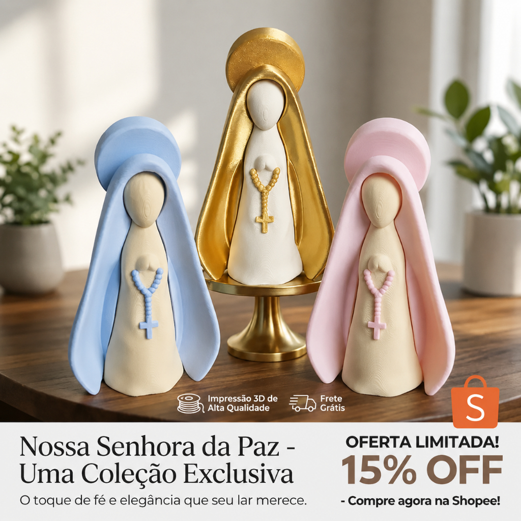 Imagem de Nossa Senhora 12 cm | Estátua Católica | Decoração Religiosa para Casa, Altar e Presente | Oração | Bíblia