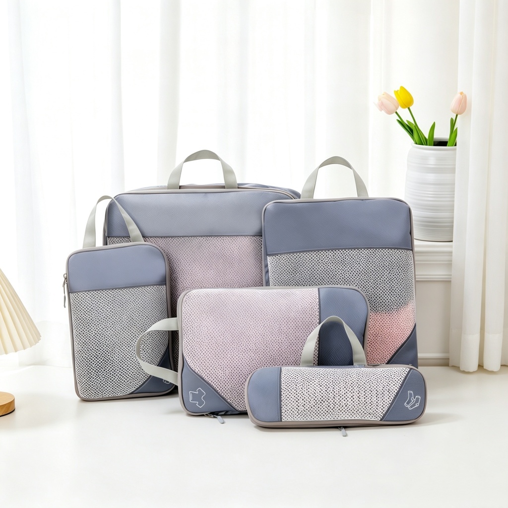 Kit 5 Peças Bolsa Organizadoras Para Mala Roupas Bagagem Viagem prova d'água Multifuncional Portátil