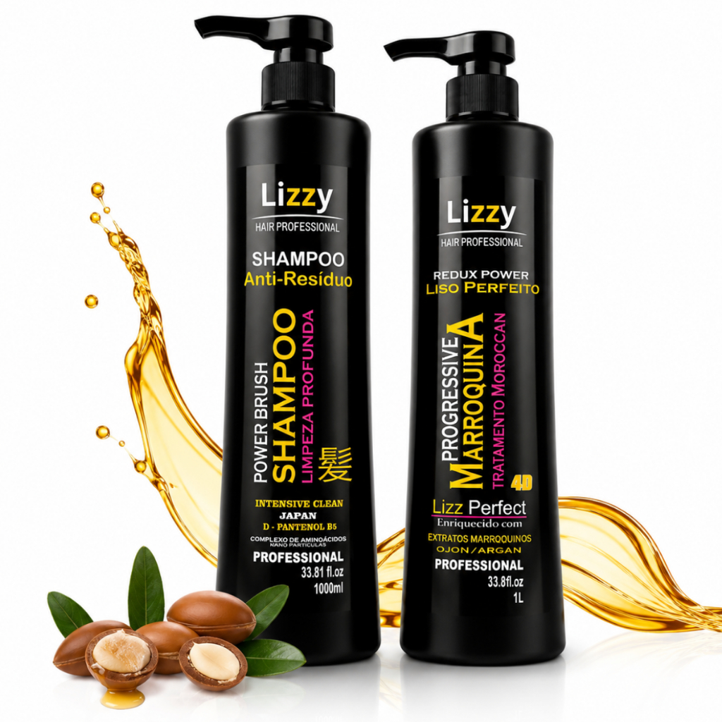 Lizzy Progressiva Com Formol Profissional Marroquina Kit