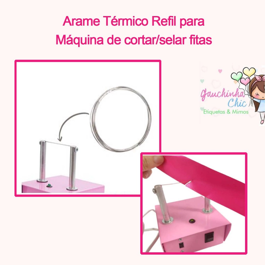 KIT REFIL ARAME TERMICO PARA MAQUINA DE CORTAR FITA FUXICO