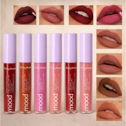 Batom Liquido Matte Mood Vegano Ruby rose Alta Pigmentação