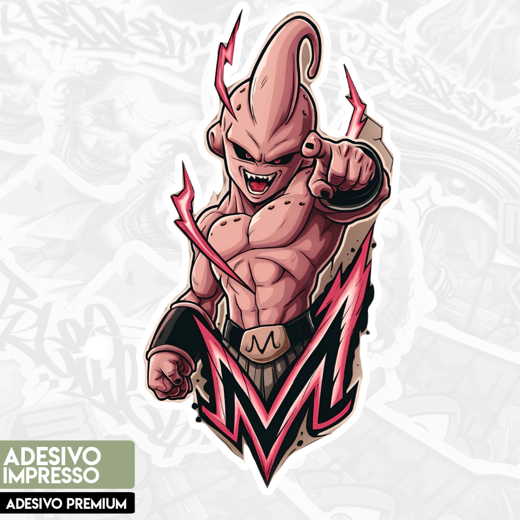 Adesivo majin Boo M em vinil premium Alta qualidade decorativo para decorar carro moto Pc Video games — imagem 2 de 2