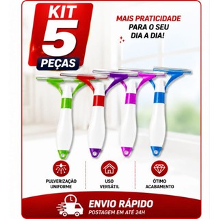 Rodo Rodinho Pia Kit 5 Peças Limpa Vidros Spray  2 Em 1 Com Reservatorio Borrifador Promoção
