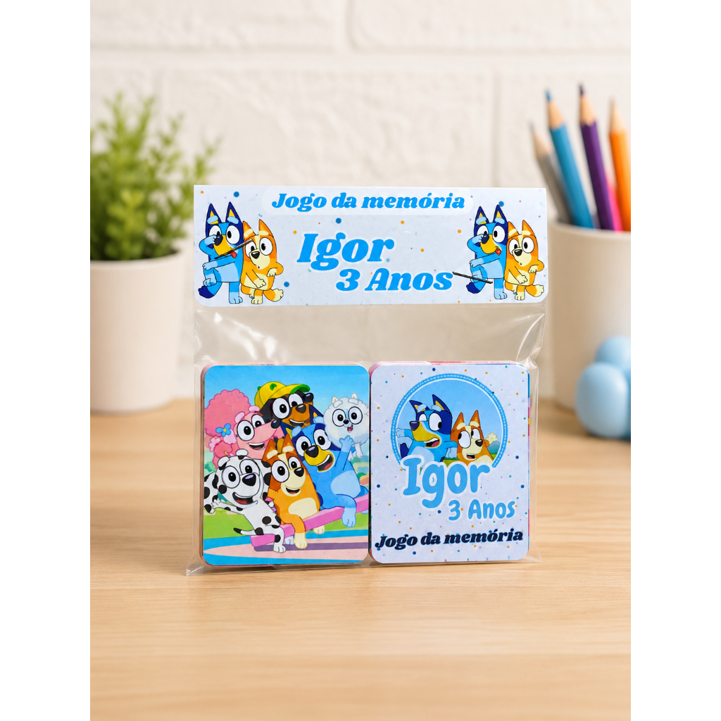 Jogo da Memória Personalizado Infantil Lembrancinha Festa Aniversário TODOS OS TEMAS