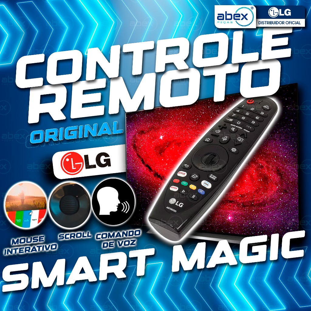 Controle Remoto Magic TV LG MR20GA AKB75855501 Função Mouse E Comando de Voz Net