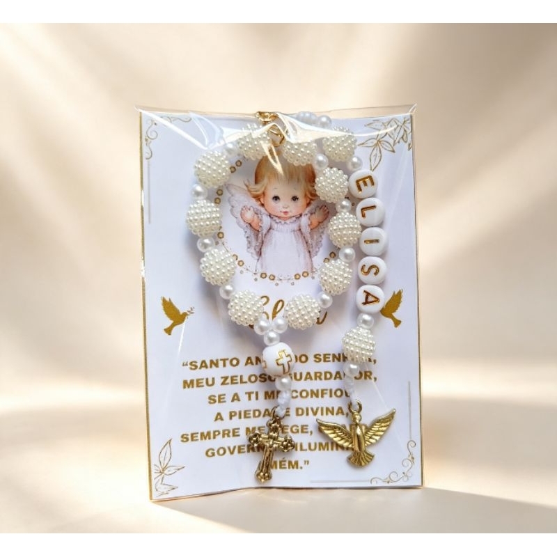 lembrancinha mini terço chaveiro personalizado( kit com 10 , 15 , 20 ou 30 unidades )lembrancinha para batizado e outros