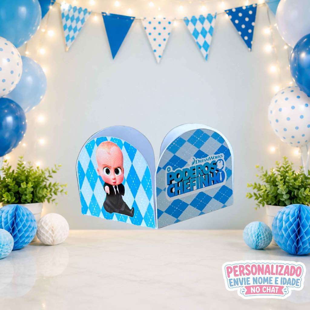 Forminha Personalizada O Poderoso Chefinho para brigadeiro e docinhos - lembrancinha para festas