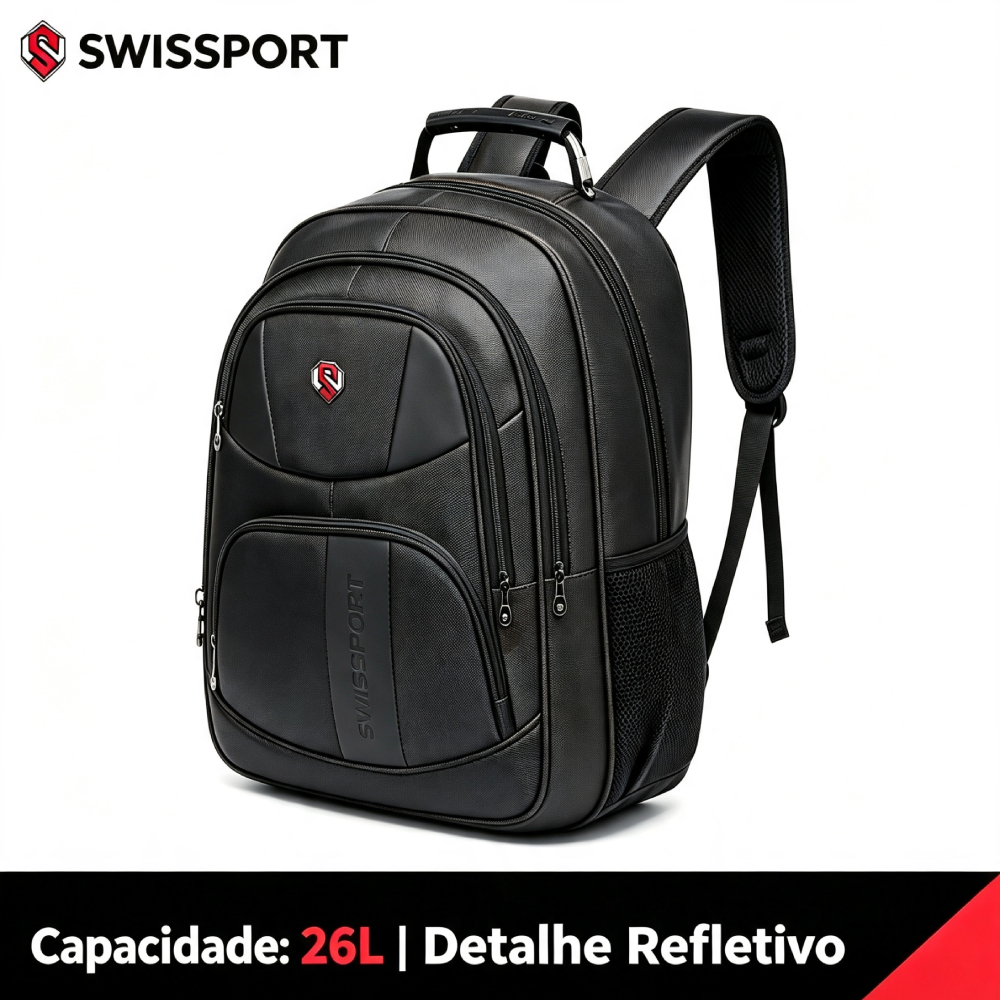 Mochila Executiva Masculina Swissport Reforçada para Notebook Resistente Viagem 