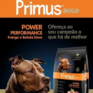 Ração para Cachorros de Alta Perfomance Primus Performance.