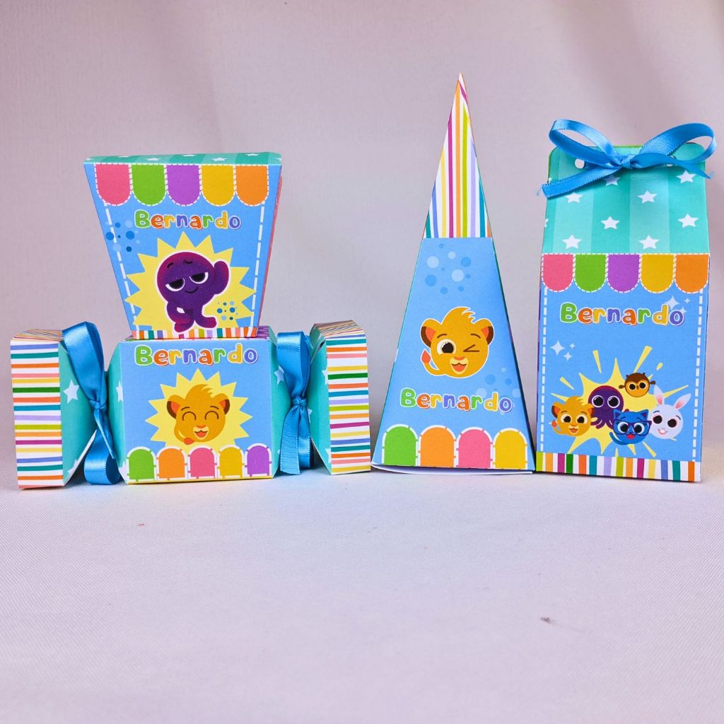 Kit 10 a 45 Caixinhas Personalizadas Lembrancinhas Bolofofo Menino Para Festa Aniversario Festinha