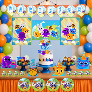 Kit Bolofofos Decoração Festa Um Bolinho Aniversário Casa