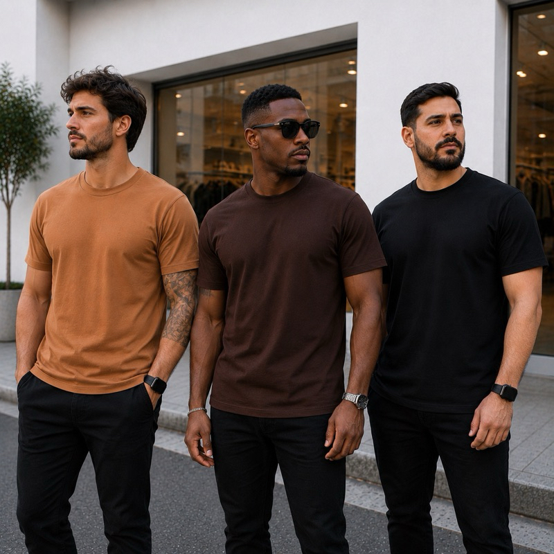 Camiseta Masculina Lisa Premium Basica Casual