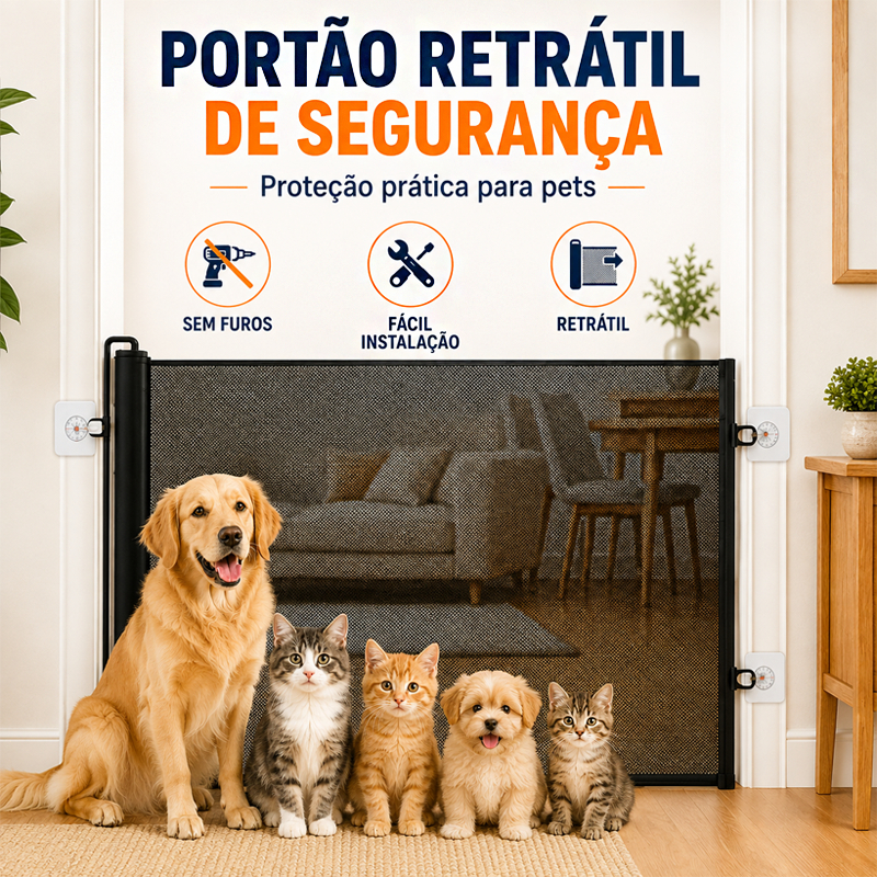 180cm Tela Portão Barreira Separador de Proteção para Cachorro Gato Bebê Cerca Ajustável Anti-pulo Tela Pet Retrátil
