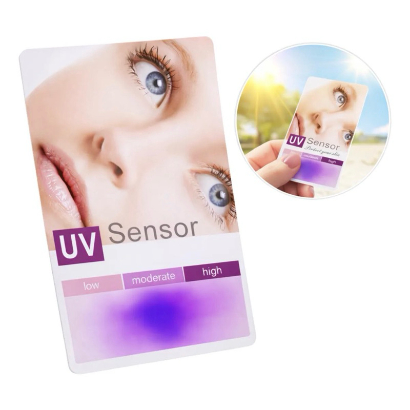 Cartão Sensor UV Reutilizável – Teste de Proteção e Intensidade da Luz UV