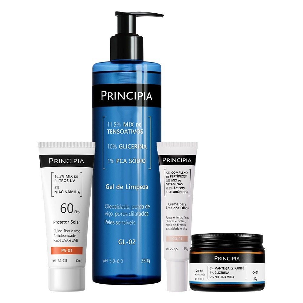 Principia Kit Anti-Olheiras GL-02 350 + CH-01 + CO-01 + PS-01 60