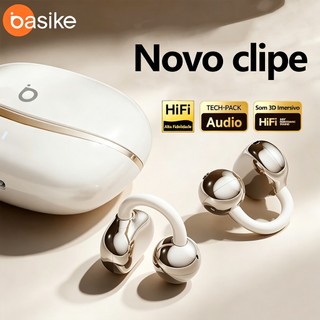Basike Clipes De Orelha Em Fones De Ouvido Negócios Sem Fio Bluetooth 5.4-Clipo de orelha OWS Driver Chamada Handsfree