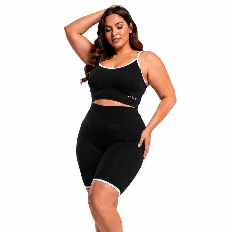 Conjunto Academia Feminino Roupa Fitness Feminina Conjunto Cintura Alta Musculação Corrida Pilates REF1214 Plus Size