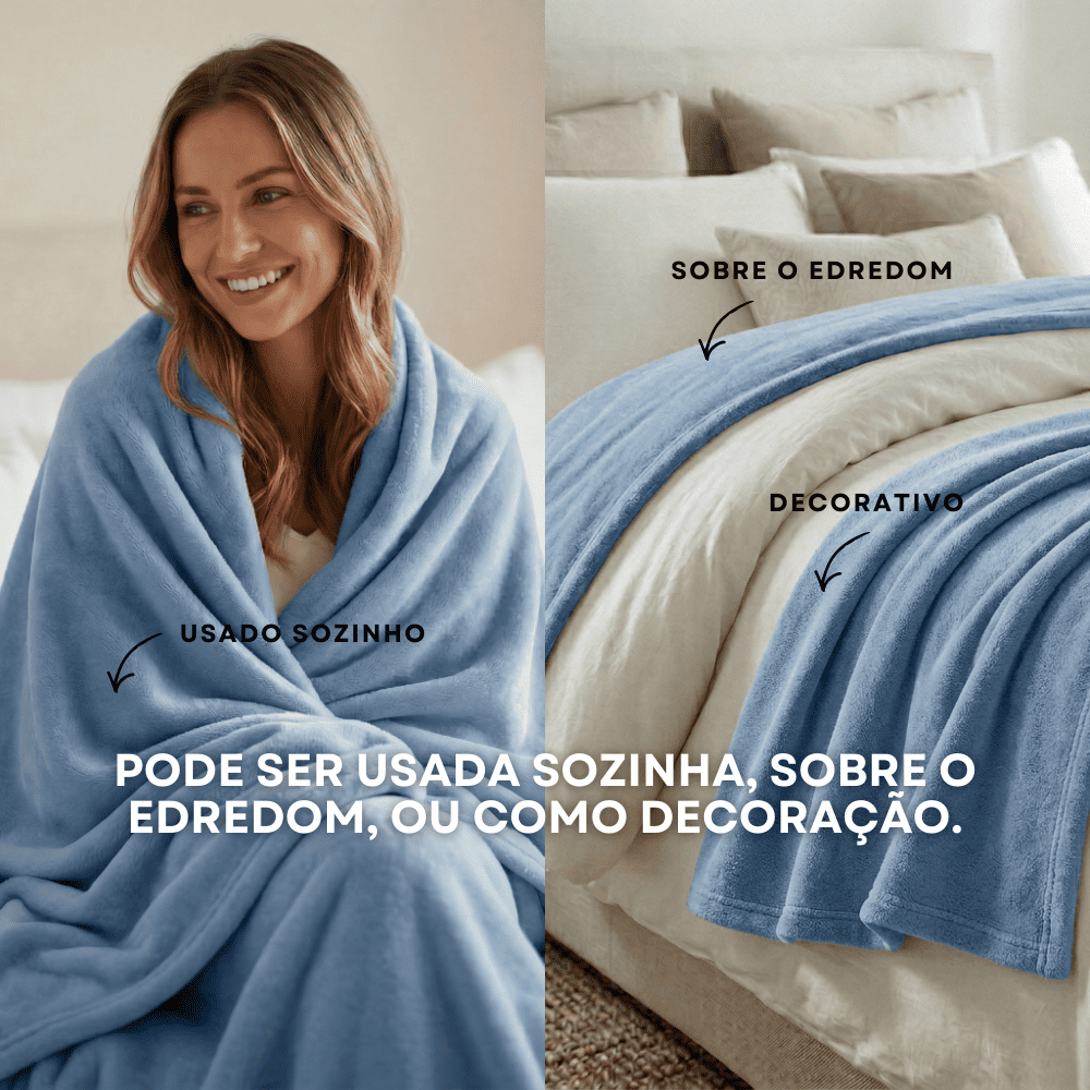 Cobertor Manta Napoli Microfibra 180g/m² Super Macio e Quentinho · foto 2