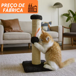 Arranhador Com Sisal Bolinha Brinquedo Interativo Para Gatos Resistente Pet