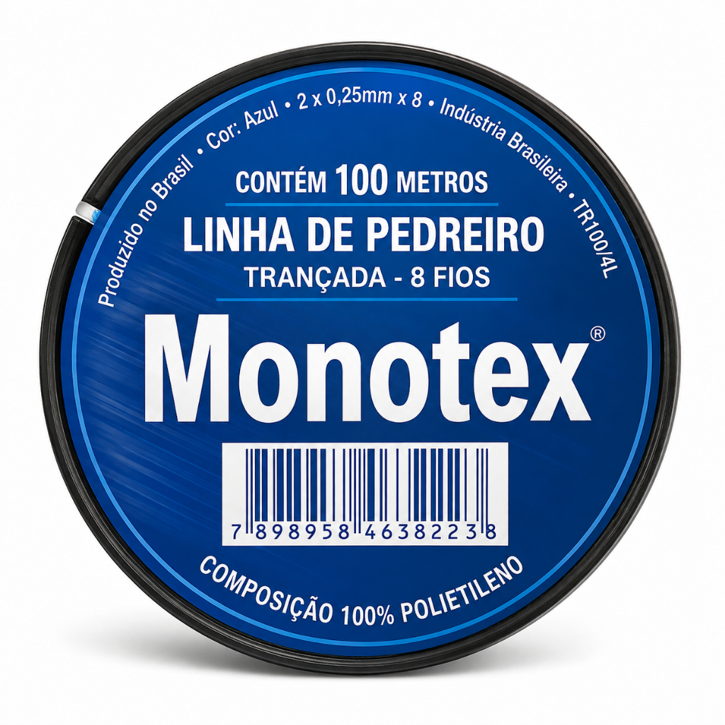 Linha Pedreiro Monotex 100m Profissional Alta Resistência para Construção Civil