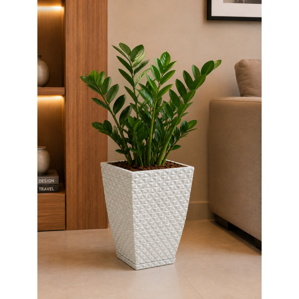 Vaso Para Plantas Bojo Quadrado Diamante Moderno Jardim Casa — imagem 2 de 2